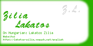 zilia lakatos business card